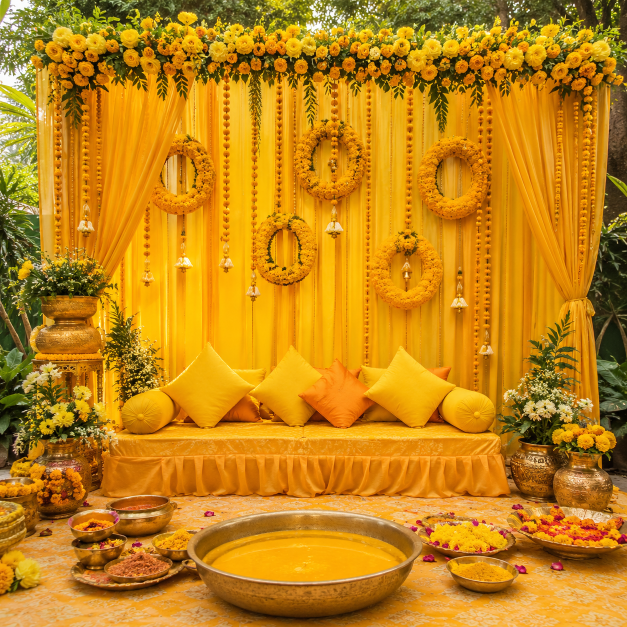 Haldi Theme Decoration Noida